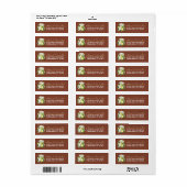 Pearfect Brown Green Wedding Return Label (Vorne)