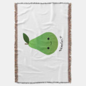 Pearfect Niedlich Kawaii Pear Decke (Vorderseite Vertikal)