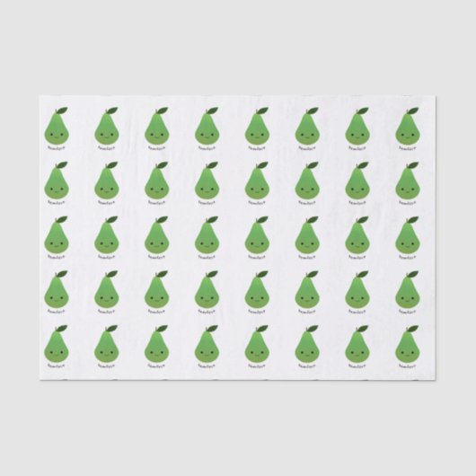 Pearfect Niedlich Kawaii Pear Seidenpapier (Vorderseite)