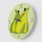PEARfect Pear (Minze) Wall Clock Große Wanduhr (Winkel)