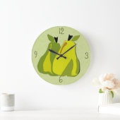 PEARfect Pear (Minze) Wall Clock Große Wanduhr (Zuhause)
