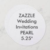 PEARL 110lb 5,25" Runde Hochzeitseinladungen Einladung (Vorne/Hinten)