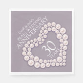 Pearl 30. Hochzeit Geburtshaus Servietten (Vorderseite)