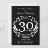 Pearl 30. Hochzeitstag 30 Jahre Einladung (Vorderseite)