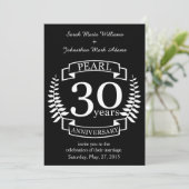 Pearl 30. Hochzeitstag 30 Jahre Einladung (Stehend Vorderseite)