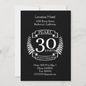 Pearl 30. Hochzeitstag 30 Jahre Einladung (Rückseite)