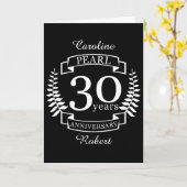 Pearl 30. Hochzeitstag 30 Jahre Karte (Gelbe Blume)