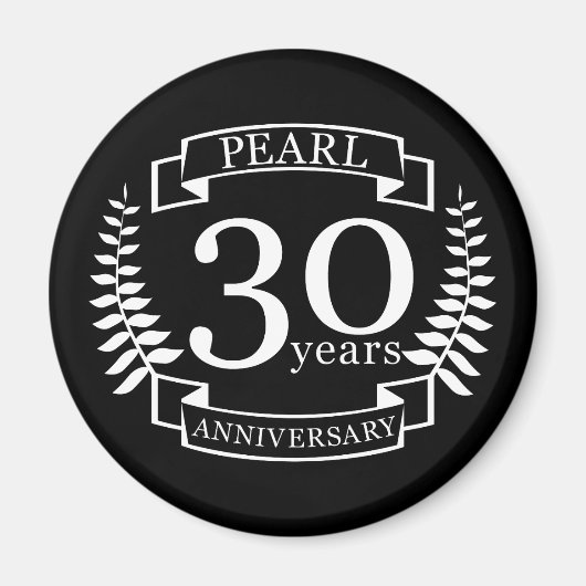 Pearl 30. Hochzeitstag 30 Jahre Magnet (Vorne)