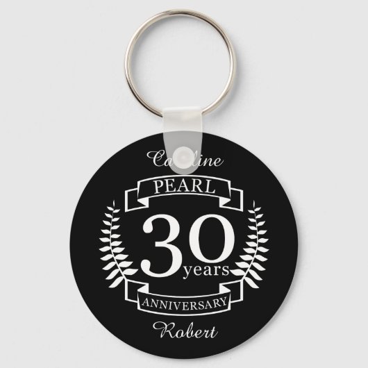 Pearl 30. Hochzeitstag 30 Jahre Schlüsselanhänger (Vorderseite)