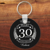 Pearl 30. Hochzeitstag 30 Jahre Schlüsselanhänger (Vorderseite)