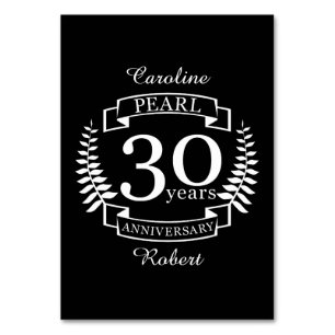 Pearl 30. Hochzeitstag 30 Jahre Tischnummer