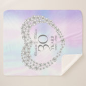 Pearl 30. Wedding Anniversary Chic Elegant Sherpadecke (Vorderseite (Horizontal))