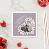 Pearl 30. Wedding Jubiläumsherz Foto Servietten (Beispiel)