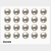 Pearl A monogram Hochzeit Siegel Runder Aufkleber (Blatt)