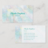 Pearl Abalone Imitats Iridescent Business Card Visitenkarte (Vorne/Hinten)