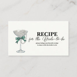 Pearl and Bow Brautparty Enclosure Recipe Card Begleitkarte