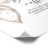 Pearl and Bow Girl Duschkabine Windelwindeln Poster (Ecke)