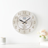 Pearl and Diamond Ring 60-jährige Jubiläumsuhr Große Wanduhr (Zuhause)