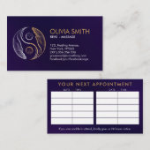 Pearl and Gold Healing Hands Yin Yang Visitenkarte (Vorne/Hinten)