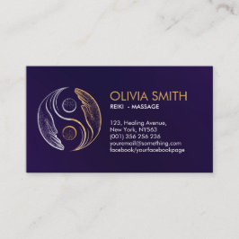Pearl and Gold Healing Hands Yin Yang Visitenkarte
