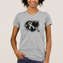 Pearl Awareness Ribbon Grunge Herz