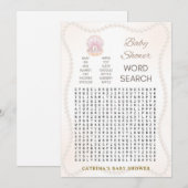 Pearl Baby Shower Game - Editable Name, 5x7 Einladung (Vorne/Hinten)