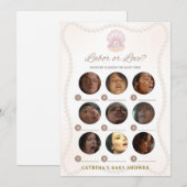 Pearl Baby Shower Game - Editable Name, 5x7 Einladung (Vorne/Hinten)