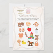 Pearl Baby Shower Game - Editable Name, 5x7 Einladung (Vorderseite)