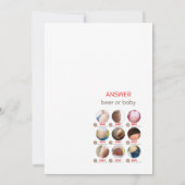 Pearl Baby Shower Game - Editable Name, 5x7 Einladung (Rückseite)