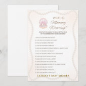 Pearl Baby Shower Game - Editable Name, 5x7 Einladung (Vorne/Hinten)