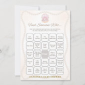 Pearl Baby Shower Game - Editable Name, 5x7 Einladung (Vorderseite)