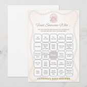 Pearl Baby Shower Game - Editable Name, 5x7 Einladung (Vorne/Hinten)