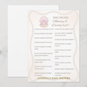 Pearl Baby Shower Game - Editable Name, 5x7 Einladung (Vorne/Hinten)