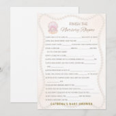 Pearl Baby Shower Game - Editable Name, 5x7 Einladung (Vorne/Hinten)