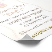 Pearl Baby Shower Game Sign Poster (Ecke)