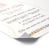 Pearl Baby Shower Game Sign Poster (Ecke)