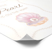 Pearl Baby Shower Game Sign Poster (Ecke)