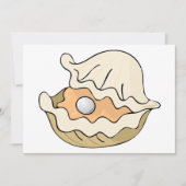 Pearl bei einer Austerneinladung Einladung (Vorderseite)