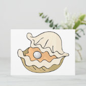 Pearl bei einer Austerneinladung Einladung (Stehend Vorderseite)