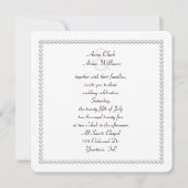 Pearl bei Seashell Wedding Einladung (Rückseite)