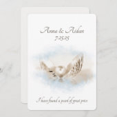 Pearl bei Seashell Wedding Einladung (Vorne/Hinten)