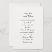 Pearl bei Seashell Wedding Einladung (Rückseite)