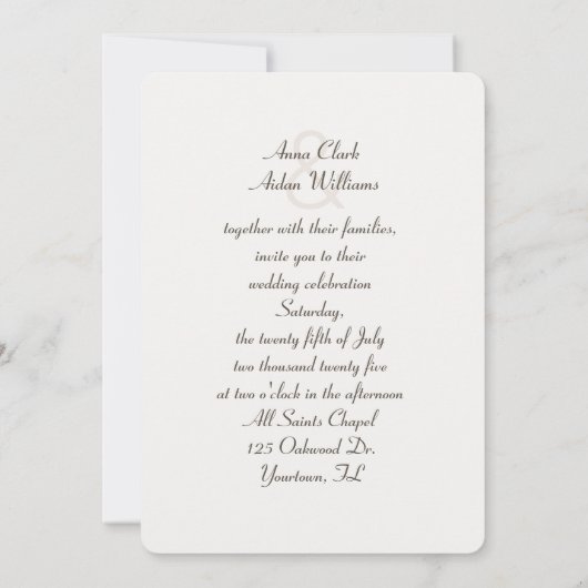 Pearl bei Seashell Wedding Einladung (Rückseite)