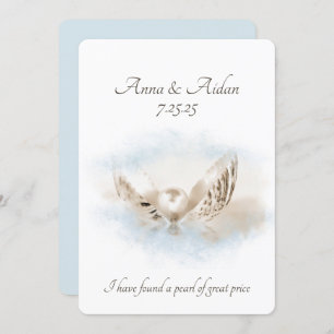 Pearl bei Seashell Wedding Einladung