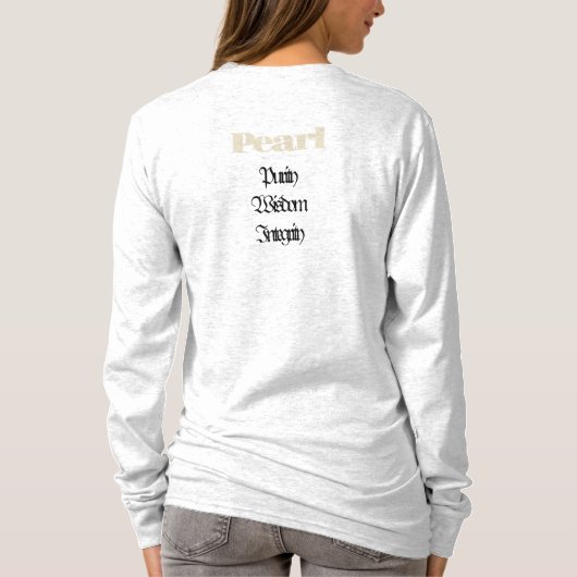 Pearl Birthstone - Juni T - Shirt (Rückseite)