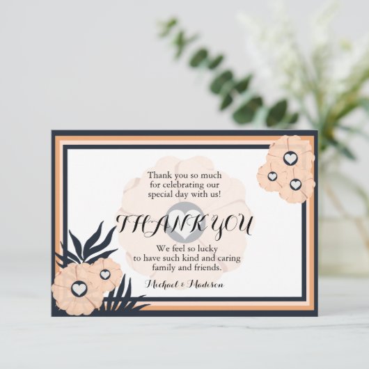 Pearl Black Watusi Tacao Floral Danke Hochzeit (Stehend Vorderseite)