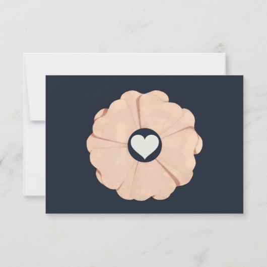 Pearl Black Watusi Tacao Floral Danke Hochzeit (Rückseite)