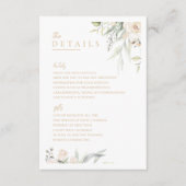 Pearl Blush Bloral Elegance Wedding Details ID989 Begleitkarte (Vorderseite)