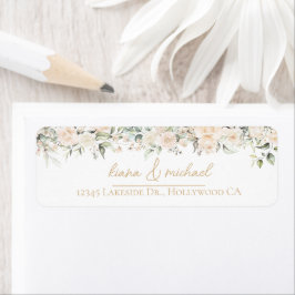 Pearl Blush Bloral Wedding Border Names ID989