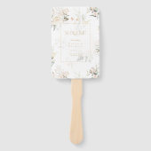 Pearl Blush Bloral Wedding Welcome Ebony ID989 Fächer (Vorderseite)